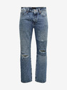 ONLY & SONS Modré džínsy rovného strihu s roztrhaným efektom ONLY & SONS
