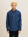 Tom Tailor Denim Modrá pánska džínsová košeľa Tom Tailor