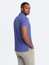 Ombre Clothing Fialové pánske základné polo tričko Ombre Clothing