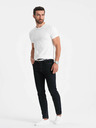 Ombre Clothing Biele pánske základné tričko Ombre Oblečenie