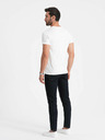 Ombre Clothing Biele pánske základné tričko Ombre Oblečenie