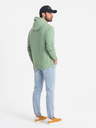 Ombre Clothing Zelená pánska mikina s kapucňou Ombre Clothing