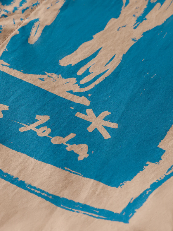 Scotch & Soda Béžová pánska košeľa s potlačou Scotch & Soda