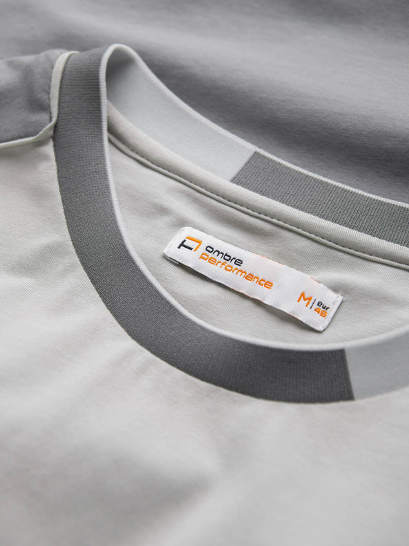 Ombre Clothing Šedé pánske tričko Ombre Oblečenie