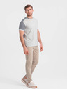 Ombre Clothing Šedé pánske tričko Ombre Oblečenie