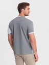 Ombre Clothing Šedé pánske tričko Ombre Oblečenie