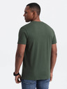 Ombre Clothing Zelené pánske tričko s vreckom Ombre Clothing