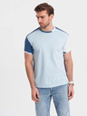 Ombre Clothing Modrá pánska košeľa Ombre Clothing