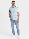 Ombre Clothing Modrá pánska košeľa Ombre Clothing