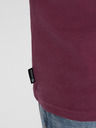 Ombre Clothing Tmavoružové pánske tričko s vreckom Ombre Oblečenie