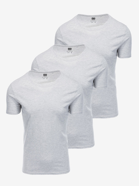 Ombre Clothing Sada troch tričiek v sivej farbe od Ombre Clothing