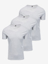 Ombre Clothing Sada troch tričiek v sivej farbe od Ombre Clothing