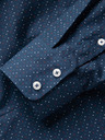 Ombre Clothing Modrá pánska vzorovaná slim fit košeľa Ombre Clothing