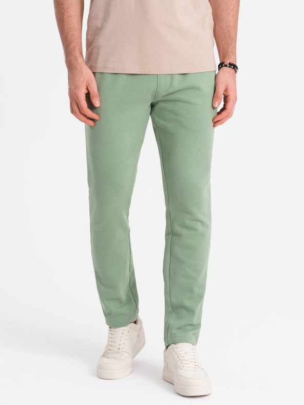 Ombre Clothing Zelené pánske tepláky Ombre Oblečenie