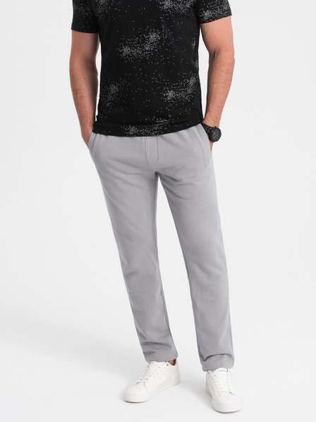 Ombre Clothing Šedé pánske tepláky Ombre Clothing