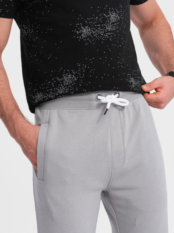 Ombre Clothing Šedé pánske tepláky Ombre Clothing