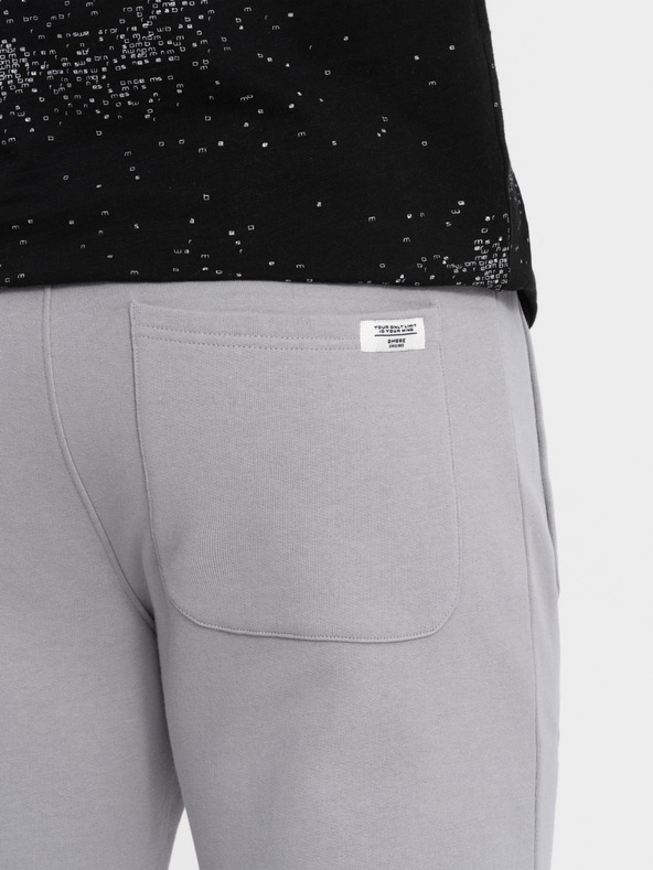 Ombre Clothing Šedé pánske tepláky Ombre Clothing