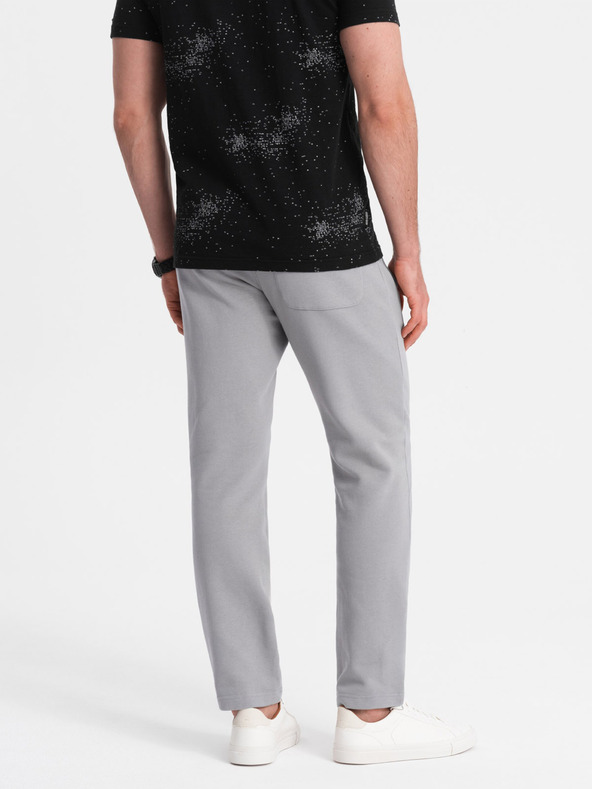 Ombre Clothing Šedé pánske tepláky Ombre Clothing