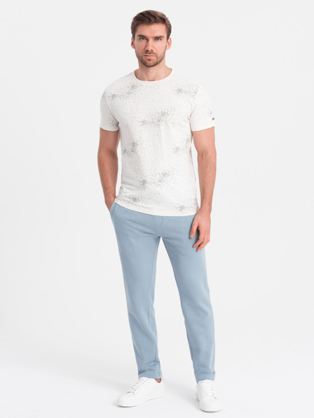 Ombre Clothing Svetlomodré pánske tepláky Ombre oblečenie