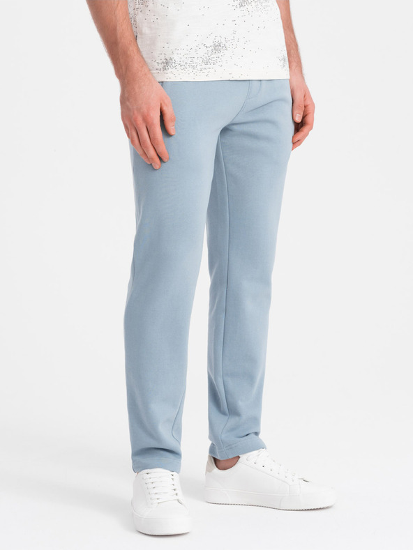 Ombre Clothing Svetlomodré pánske tepláky Ombre oblečenie