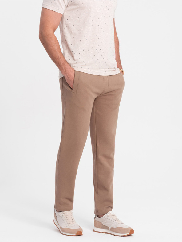 Ombre Clothing Hnedé pánske cargo nohavice Ombre Oblečenie