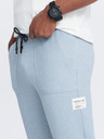 Ombre Clothing Svetlomodré pánske tepláky Ombre oblečenie