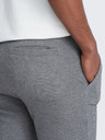 Ombre Clothing Šedé pánske tepláky Ombre Clothing