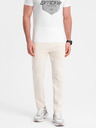 Ombre Clothing Krémové pánske tepláky Ombre Oblečenie