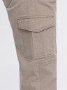 Ombre Clothing Béžové pánske cargo jogger nohavice Ombre Clothing