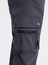 Ombre Clothing Tmavosivé pánske cargo jogger nohavice Ombre Clothing