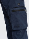 Ombre Clothing Tmavomodré pánske nohavice cargo jogger Ombre Clothing