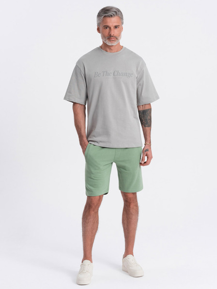 Ombre Clothing Zelené pánske tepláky Ombre Oblečenie