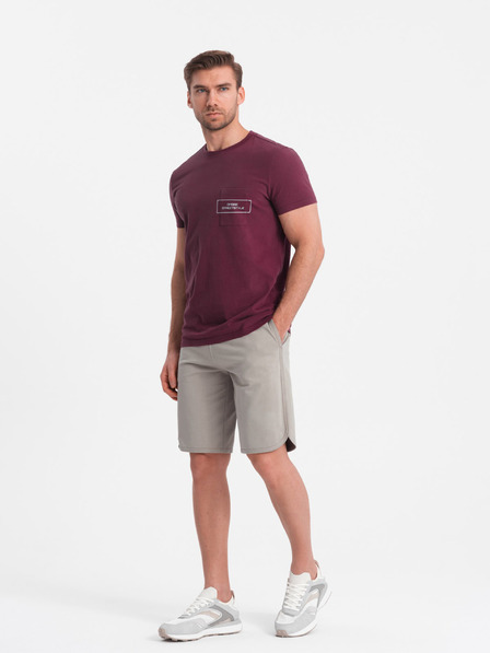 Ombre Clothing Béžové pánske tepláky Ombre Oblečenie