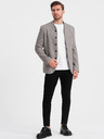 Ombre Clothing Šedé pánske sako s klopou Ombre Clothing