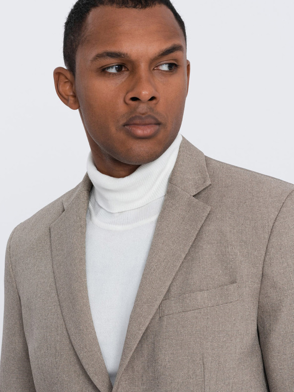 Ombre Clothing Béžové pánske sako Ombre Clothing