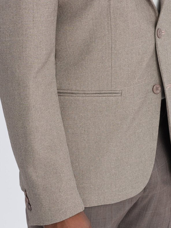 Ombre Clothing Béžové pánske sako Ombre Clothing