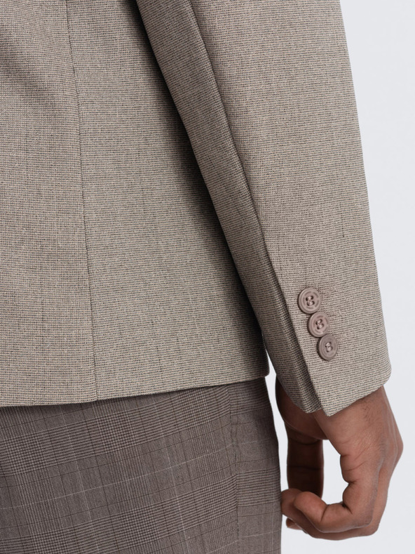 Ombre Clothing Béžové pánske sako Ombre Clothing