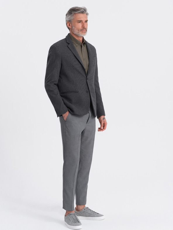 Ombre Clothing Tmavošedá pánska bunda Ombre Clothing