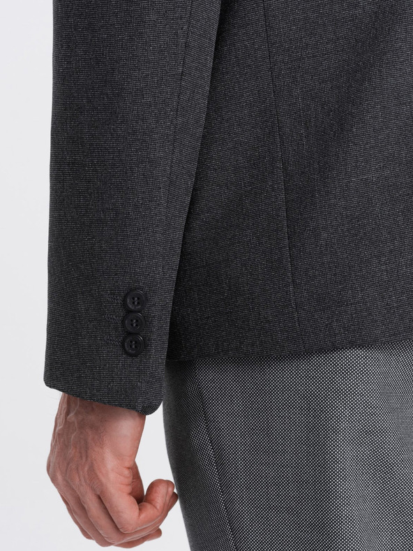 Ombre Clothing Tmavošedá pánska bunda Ombre Clothing