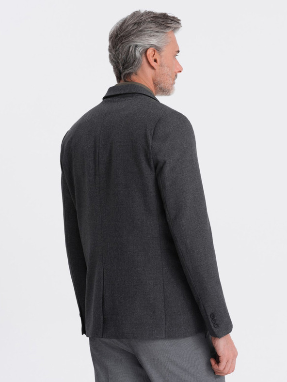 Ombre Clothing Tmavošedá pánska bunda Ombre Clothing