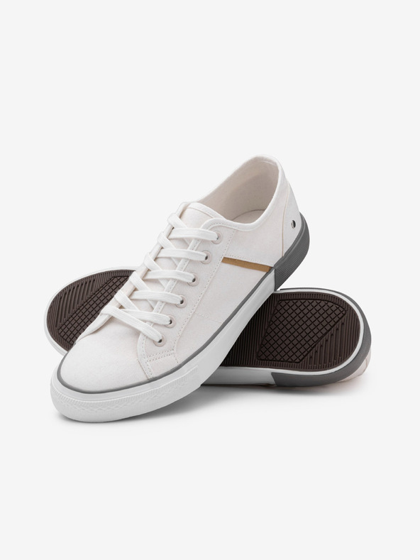Ombre Clothing Biele pánske tenisky Ombre Oblečenie