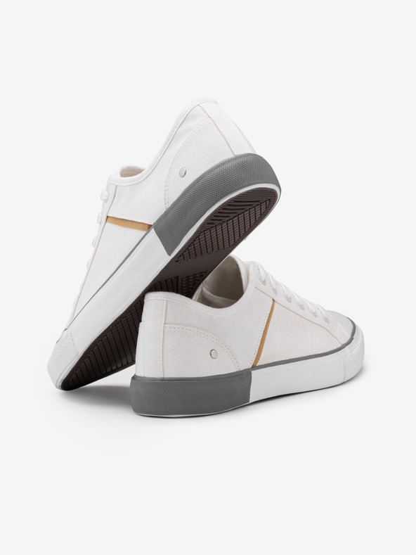 Ombre Clothing Biele pánske tenisky Ombre Oblečenie