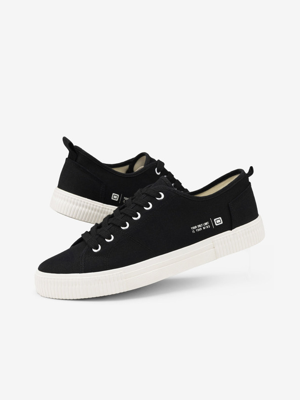 Ombre Clothing Čierne pánske základné tenisky Ombre Clothing Classic