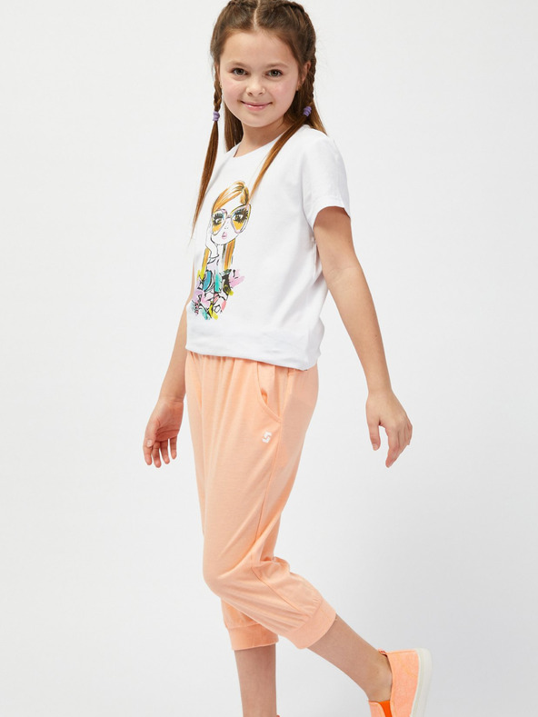 Sam 73 Biele dievčenské tričko s potlačou SAM73 Mora