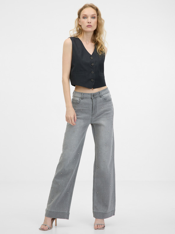 Orsay Tmavo šedá dámska vesta k saku ORSAY