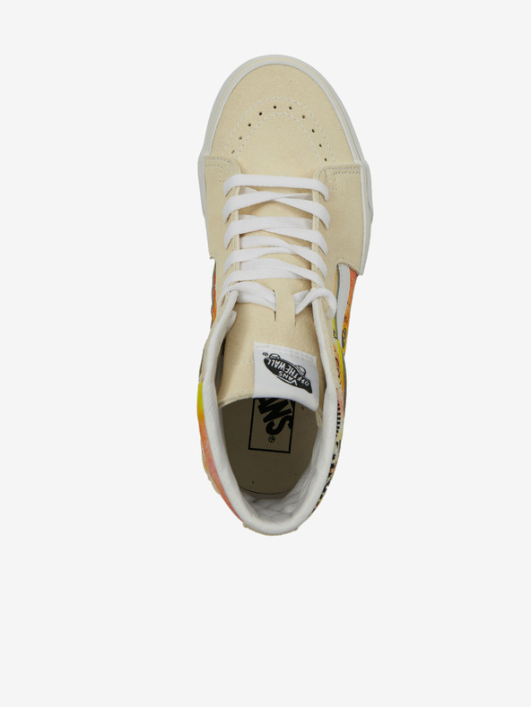 Vans Krémové dámske členkové tenisky Vans Sk8-Hi Orng