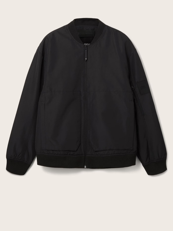 Tom Tailor Denim Čierny pánsky bomber Tom Tailor Denim