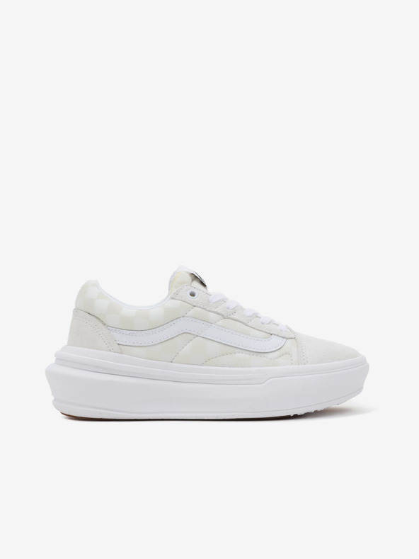 Vans VANS Old Skool krémové kockované semišové tenisky na platforme
