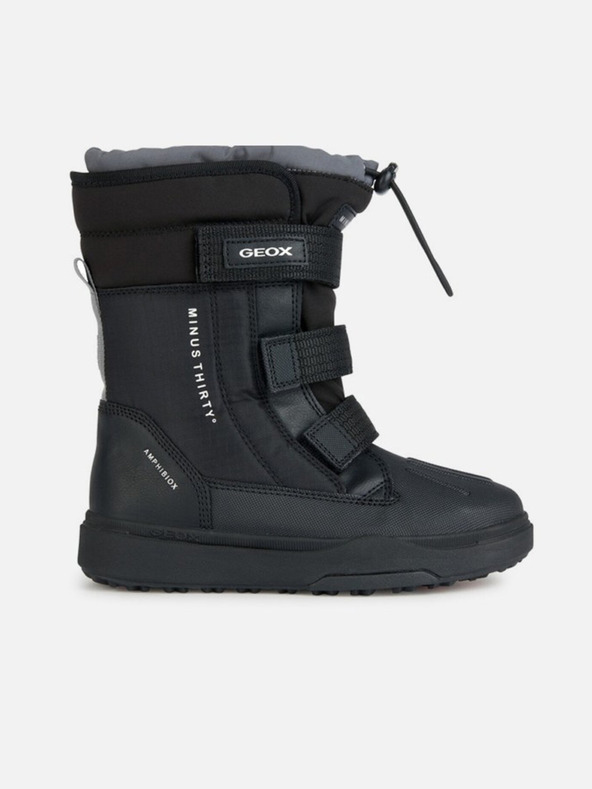 Geox Čierne chlapčenské zimné topánky Geox Bunshee Pg B A