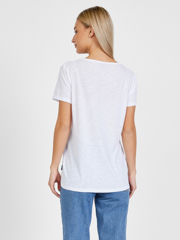 Sam 73 Biele dámske tričko s potlačou SAM 73 Arias